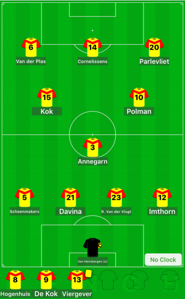 BSC '68 1 - Van Nispen 1 opstelling
