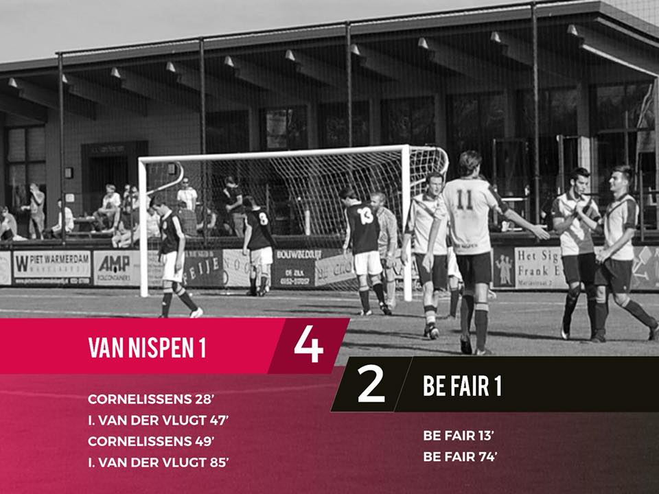 Van Nispen 1 - Be Fair 1 uitslag